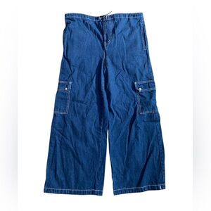 Vintage 90s Kik Girl Drawcord Wide‎ Leg Skater Streetwear Y2K Shoestring Pants